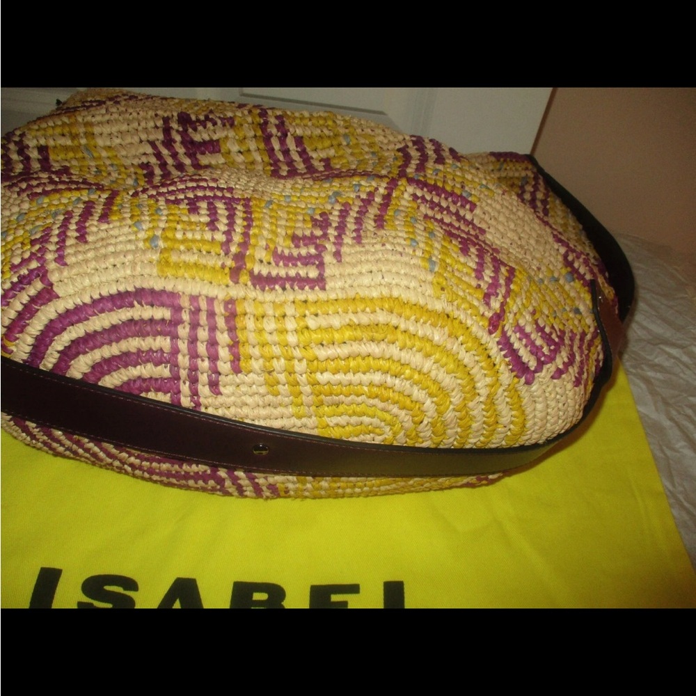 Isabel Marant Woven Shoulder Bag in Purple, Yellow & Cream - Picture 7 of 10